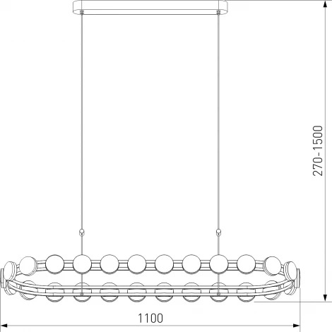 Подвесной светильник Eurosvet Tapioca 90332/26 черный (LED, 220V, на проводе)