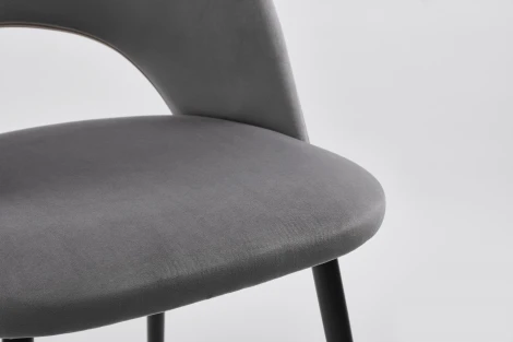 Стул MyFar Бенедикт серый велюр MF1011-1