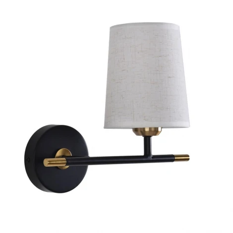 Бра Lumion Claudi 8359/1W медь/черный/белый, металл/текстиль E27 60W 240V