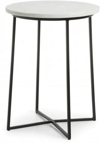 Журнальный стол La Forma (ex Julia Grup) Bryson b (Белый,Черный,Серый/ Металл,Мрамор,Сталь)