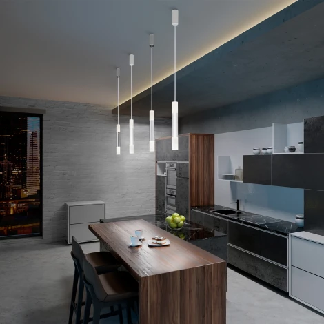 Подвесной светильник Eurosvet Axel 50210/1 LED белый (220V, на проводе, круглые)