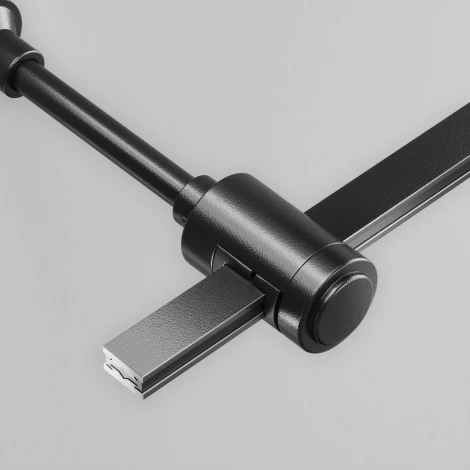Крепление настенное Wall одинарное удлиненное Flarity черный Maytoni Accessories for tracks Flarity TRA155CW-SL1-B (24V)