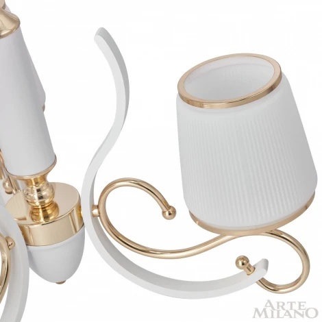 Подвесная люстра Arte Milano Florentia-3857 303857/3 Wh/Gd (220V, на цепи)