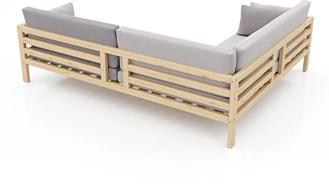 Диван Arsko Домино У сосна велюр светло-серый/темно-серый