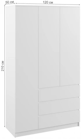 Шкаф Woodville Мадера ШМ 1200 лдсп белый 520907