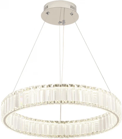 Подвесной светильник Crystal Lux MUSIKA SP50W LED CHROME (220V, на тросе, кольцо)