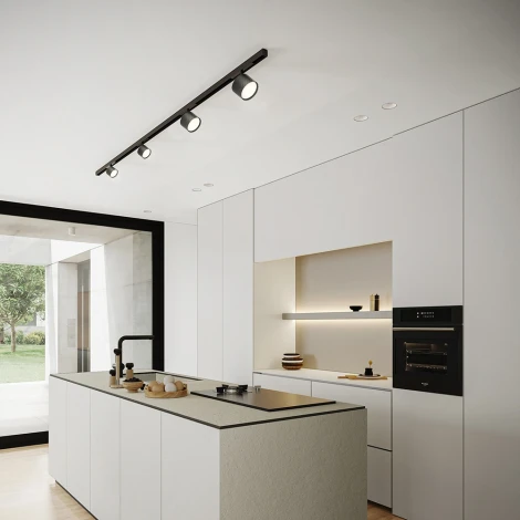 Светильник трековый однофазный Feron AL126 48779 GX70, черный (220V, круглые, IP40)