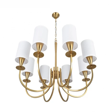 Подвесная люстра Lumion Betti 8424/8 бронза/белый, металл/текстиль E14 8*40W 220V