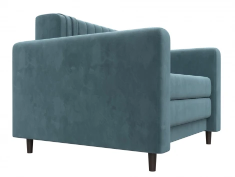 Кресло Лига-070 (ЛДСП,Брус,Фанера/Дерево/Велюр/Бирюзовый) Лига Диванов 132557