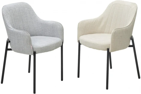 Стул M-City WILSON Daly-02 светло-бежевый, ткань / черный каркас