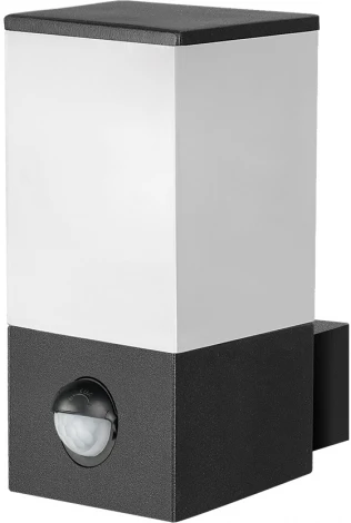Уличный настенный светильник Arte Lamp Plate A3711AL-1BK (220V, датчик движения, датчик освещенности, IP65)