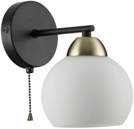Бра с выкл. Rowan 4595/1W черный, бронза E27 40W
