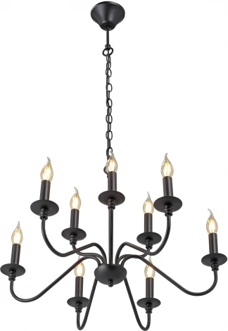 Подвесная люстра Vitaluce V1865-1/9 (220V, на цепи, подсвечник, свеча)