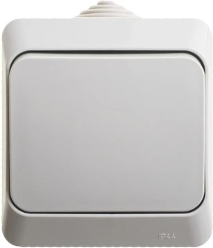 Выключатель накладной одноклавишный (серый) IP44 Systeme Electric Etude KA10-041C