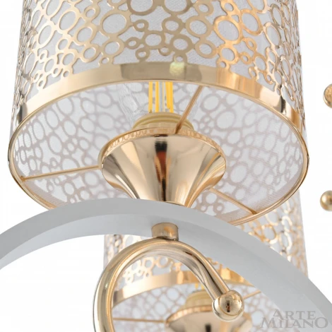 Подвесная люстра Arte Milano Florentia-9787 309787/6 Wh/Gd (220V, на цепи)