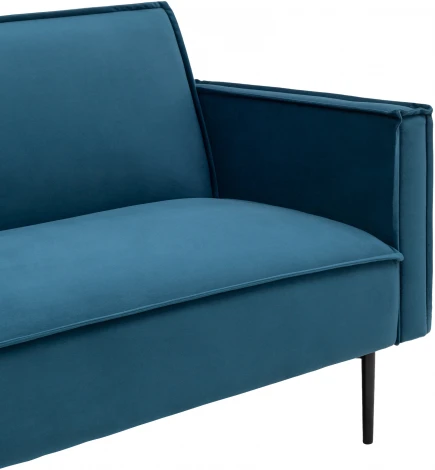 Диван прямой Stool Group Кассель велюр синий УТ000035884