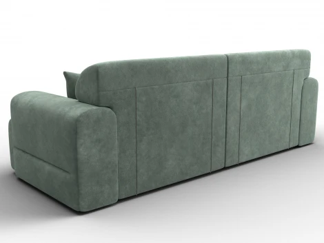 Диван прямой Лига-109 НПБ (ДСП,Фанера,Велюр/Зеленый) Лига Диванов 136483