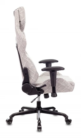 Кресло игровое Zombie VIKING LOFT серый Loft ромбик с подголов. крестовина металл