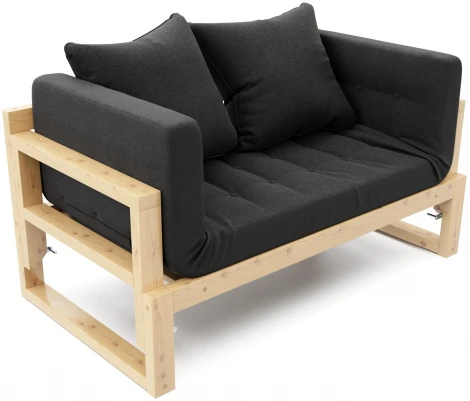 Кушетка Arsko Амбер сосна черная рогожка