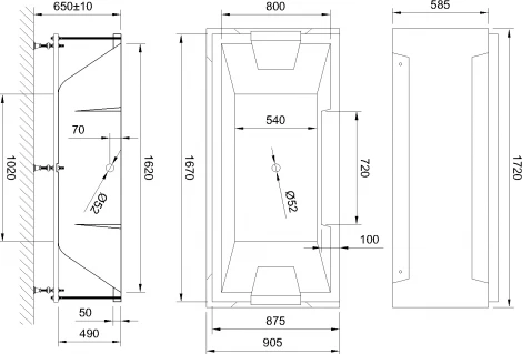 Акриловая ванна Royal Bath Triumph RB 665101 170x87 см с экранами