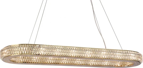 Подвесной светильник Newport 8560 8560/100 C oval gold polished (220V, хрусталь, на тросе)