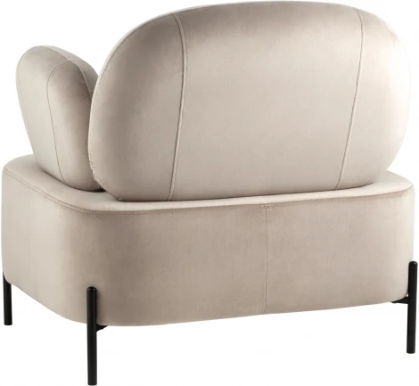 Кресло Stool Group Кэнди с подлокотниками велюр серо-бежевый УТ000035879