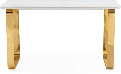Керамический стол Селена 160 (Селена 4 160х90х77 белый мрамор / золото) Notta арт.572187