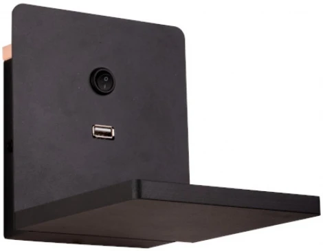 Настенный светильник светодиодный с беспроводной зарядкой и USB-портом Lightstar Muro 808517 (220V, выключатель)