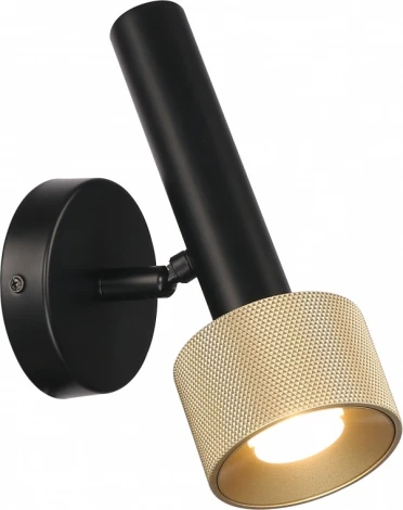 Спот iLedex Delta 2360-1 BK+BR (220V, круглые)