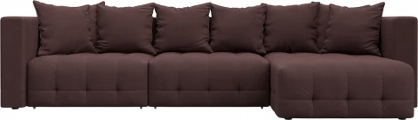 Диван угловой Лига-052 НПБ Лонг угол универсальный Лига Диванов (Замша) арт.128836