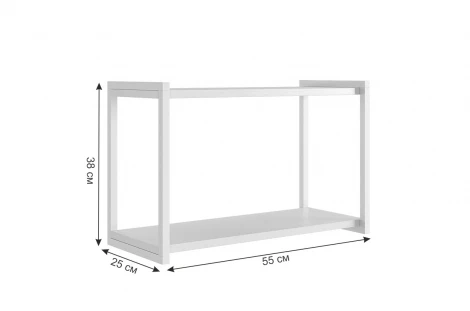 Полка Юниор Mebelson (ЛДСП,Алюминий/Дуб крафт золотой,Черный) арт.P-025.2744