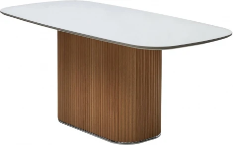 Стол TAMPA 180 цвет БЕЛЫЙ, керамика / Каркас OAK, ®DISAUR (арт.630M05753)