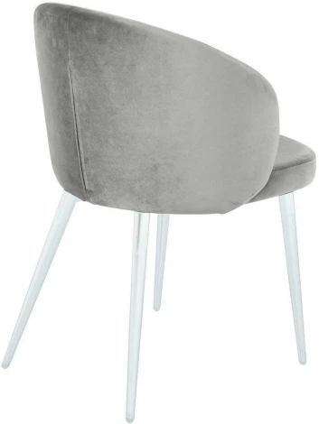 Стул Mont Blanc, бархат серый 02 / белый конус Top Concept арт.22048