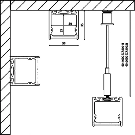 Алюминиевый профиль 2500 мм, анодированный DesignLed LS LS.3535-R