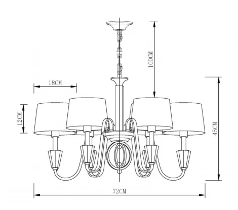 Подвесная люстра Vele Luce Felicia VL1023L06