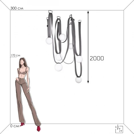 Подвесной светильник Loft It Picot 10240/7 (220V, шарики)