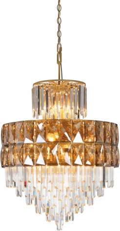 Подвесная люстра Vitaluce V5832-8/17+4, 21xE14 макс. 40Вт (220V, хрусталь, на цепи)