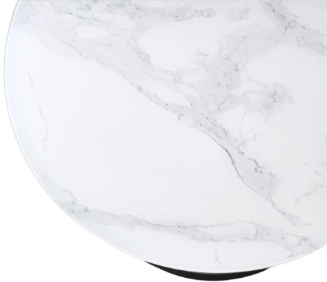 Журнальный столик Френсис Белый мрамор, стекло/ черный M-city