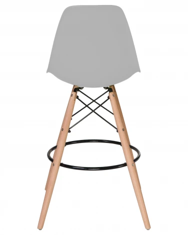 Стул барный DSW BAR (ножки светлый бук, цвет сиденья светло-серый (GR-01))