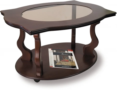 Стол журнальный Берже 3С темно-коричневый от фабрики Mebelik