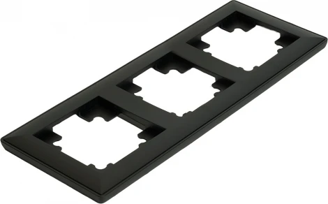 Рамка на 3 поста (черный) Stekker Катрин 39814