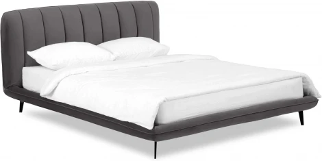 Кровать Amsterdam ОГОГО (арт.751173), (Велюр/Серый)