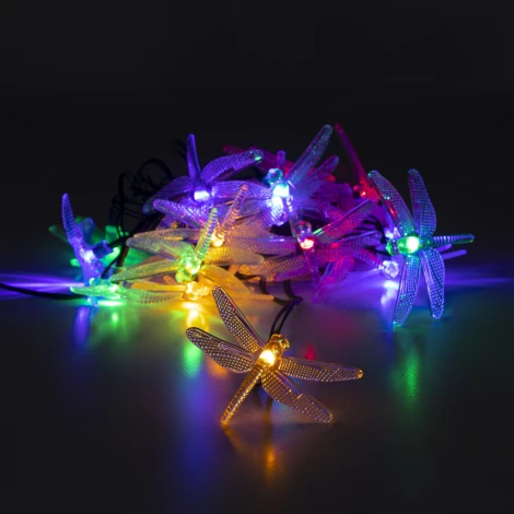 Садовая гирлянда светодиодная на солнечной батарее Стрекоза 5,8 м ЭРА ERASF22-16