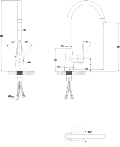 Смеситель Paulmark Holstein Ho212065-BR для кухонной мойки