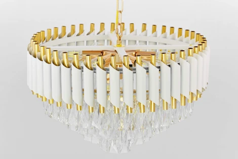 Подвесная люстра Lumina Deco Funneli LDP 6003-500 WT+F.GD