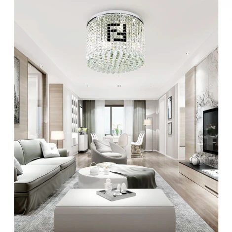 Потолочная люстра хрустальная Modelux MODELUX ML.841.9 CR