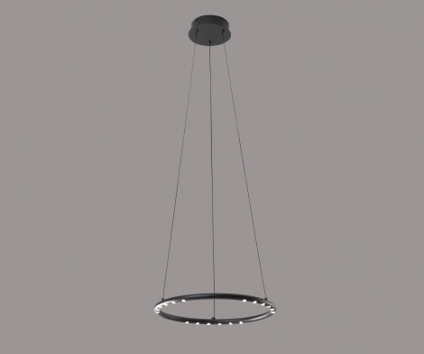 Подвесной светильник диммируемый Kink Light Магни 08557-40,19 черный Led 18W с пультом ДУ (220V, на тросе, кольцо)
