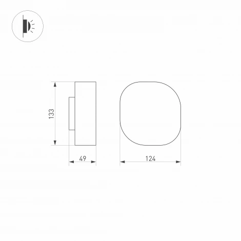 Архитектурная подсветка Arlight LGD-SWAMP-WALL 030001 (LED, 220V, IP65)