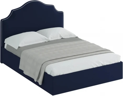 Кровать Queen Victoria Lux ОГОГО (арт.331448), (Ткань/Темно-синий)