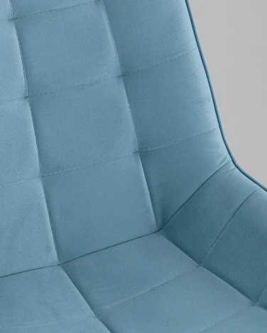 Кресло офисное Флекс велюр пыльно-синий, пластик белый TopChairs УТ000043345